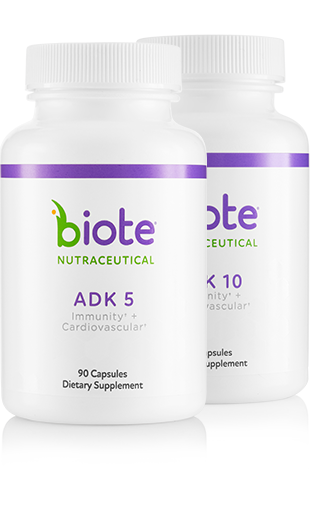 Biote ADK 5 & 10 dietary supplement bottles